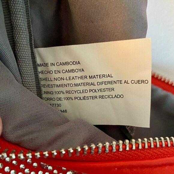 Wild Fable Coral Rhinestone Triangle Crossbody Bag Chain Adjustable Strap NWT - Picture 6 of 11